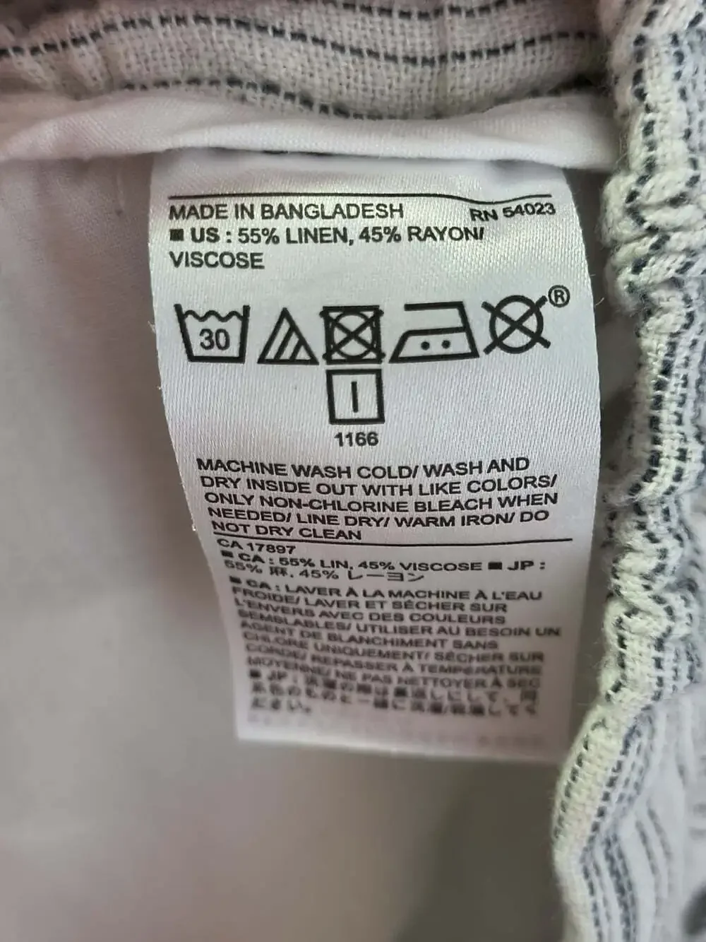 Banana Republic White Pull On Striped Linen Blend Straight Pants Size 6 Hayden